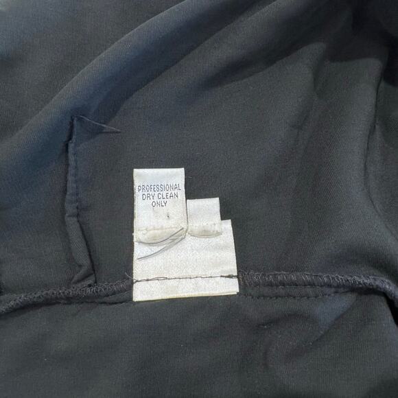 Tracy Reese Vintage Y2K Velvet Black Dress Floral Embellishment Sash Size 8 - Picture 8 of 8